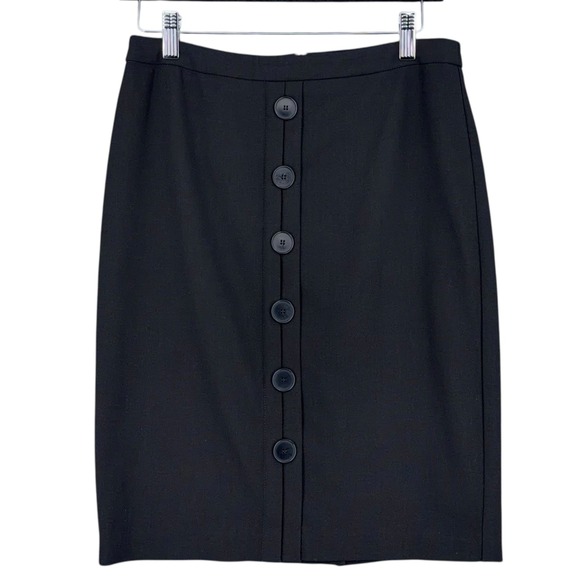 Trina Turk Dresses & Skirts - Trina Turk Black Pencil Skirt Button Front Career Office Workwear Womens